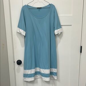 Blue and White Women's Dress